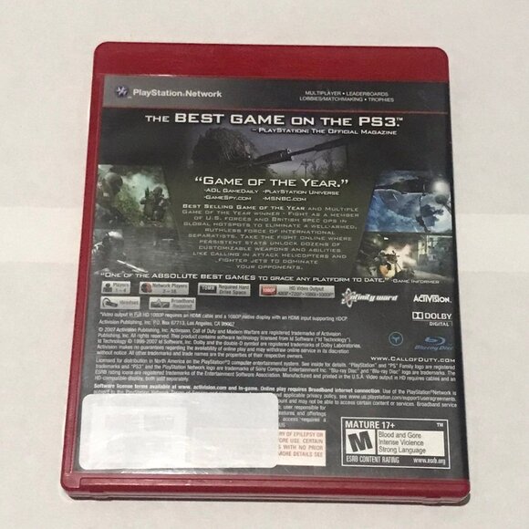 PS3 Call of Duty 4: Modern Warfare (Mint) Playstation 3 - Picture 2 of 4